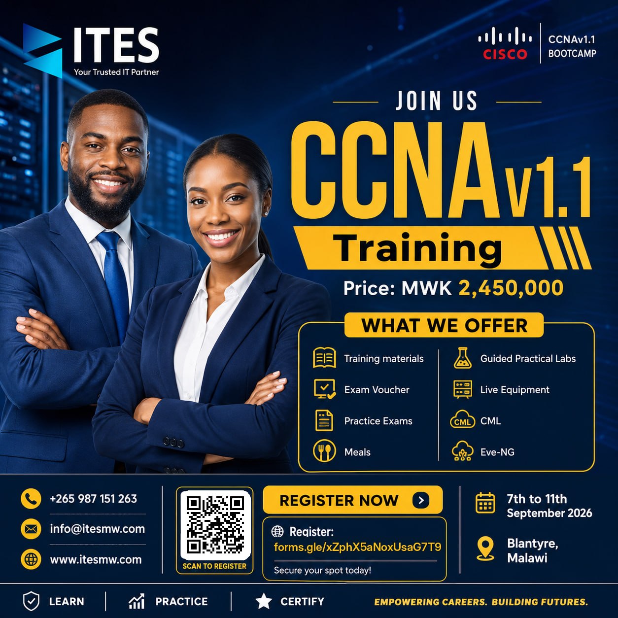 CCNAv1.1 Training Advertisement
